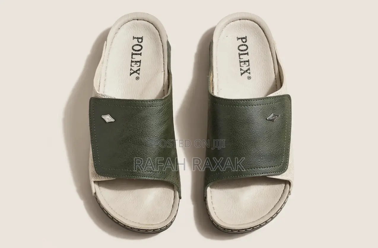 Men’s Classic Beige/Green Polex Comfort Push in Sandals