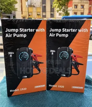 Car Jump Starter, Charger, Air Compressor With Power Bank, Light