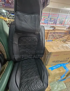 Black Faux Leather Car Seatcovers