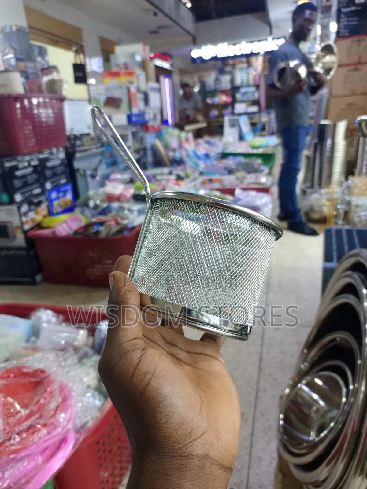 Round Stainless Steel Chips Server