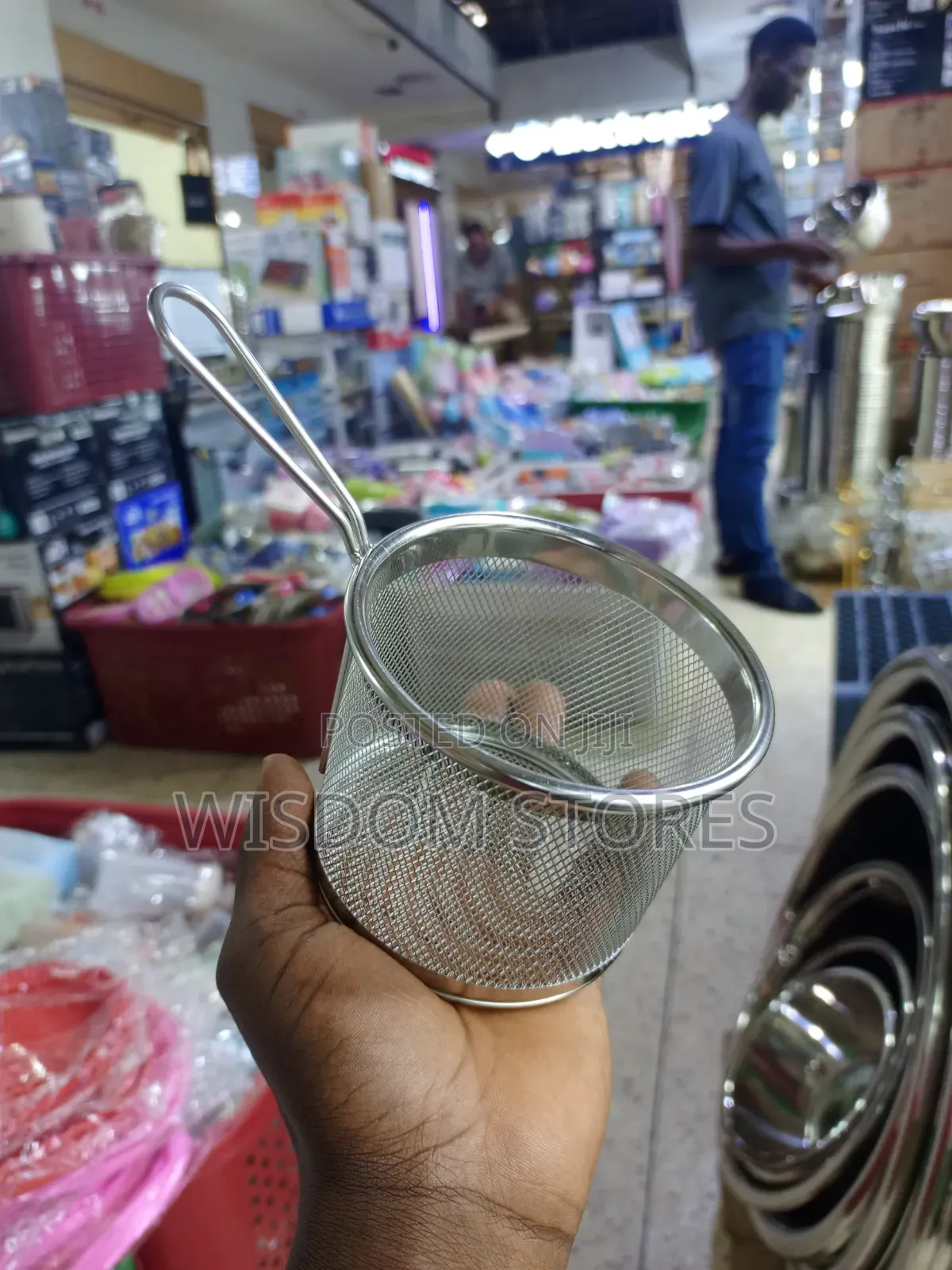 Round Stainless Steel Chips Server