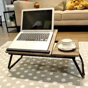 Wooden Surface Portable Foldable Adjustable Gaming PC Table for Bed