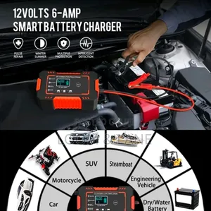 12V 6A Intelligent Pulse Repair Battery Charger