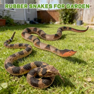Fake Snake Fake Rubber Rattlesnake Toy Study| Halloween| Prank| Garden