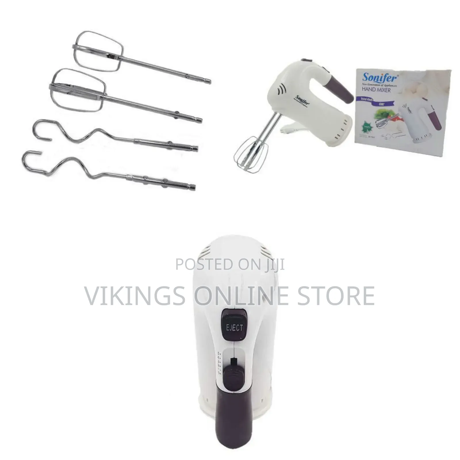 Sonifer 5 Speed Power Electric Hand Mixer/Blender/Egg Beater,White