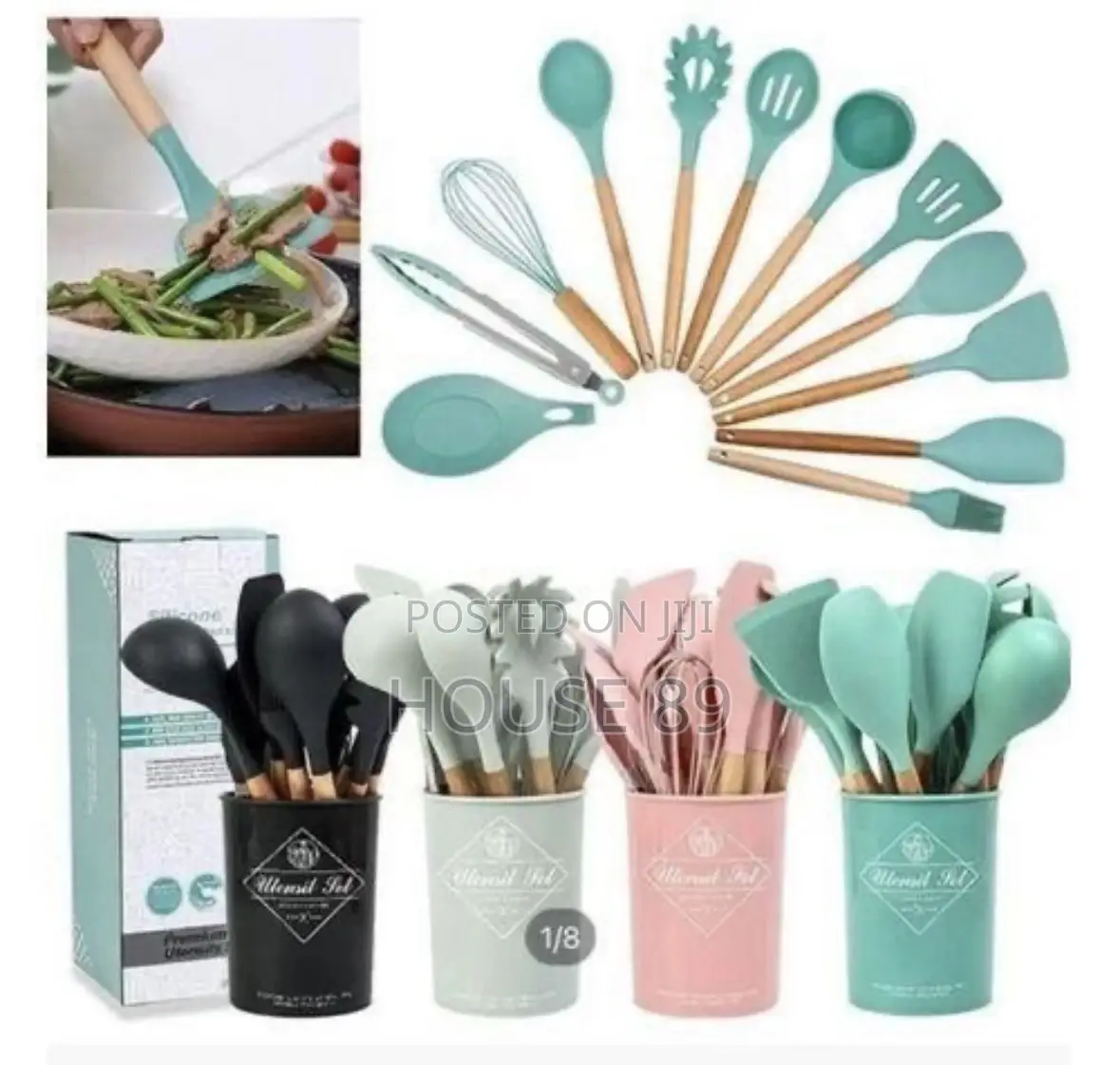 12 Piece Silicone Kitchenware Set