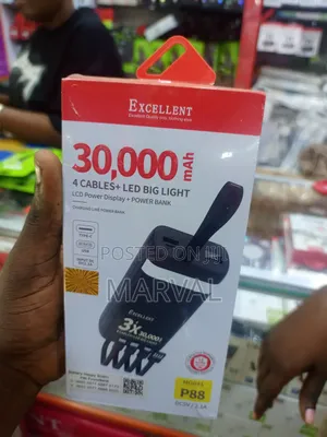 Excellent P88 Power Bank Offering a 30,000mAh Capacity.