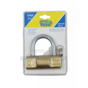 80mm Heavy Duty Brass Padlock With Hardened Steel Shackle and Keys