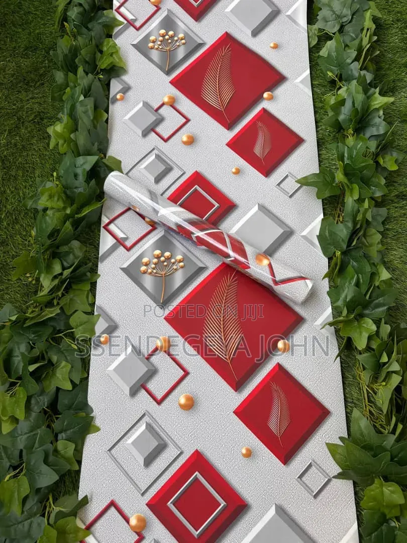 Rustic, 3D Stone-Patterned Wallpaper