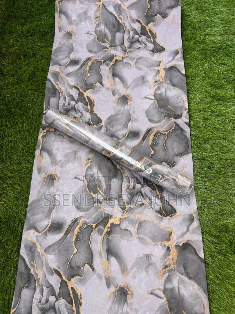 Rustic, 3D Stone-Patterned Wallpaper