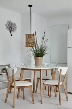Four Seater Natural Wooden Space Saving Dining