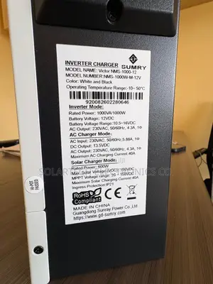 Sumry 12V 1000VA Solar Hybrid Inverter 600W PV Input