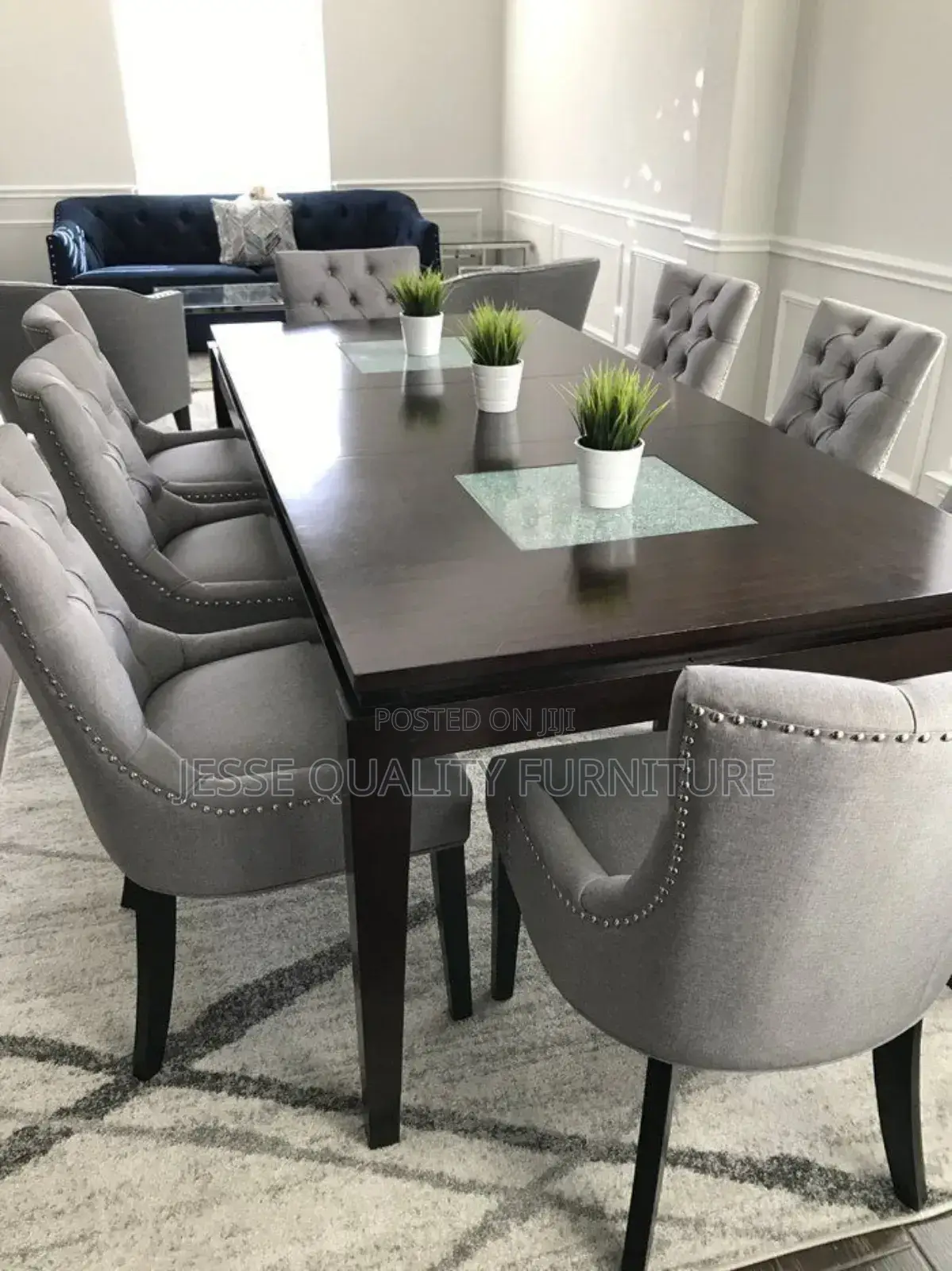 High Back Gray Turfed Dining