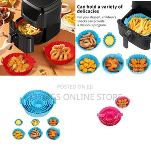 6 PCS Foldable Reusable Air Fryer Silicone Pot Liners Non-Stick