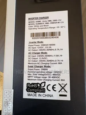 Sumry 2000va 1600w 12v Hybrid Solar Inverter 80a MPPT