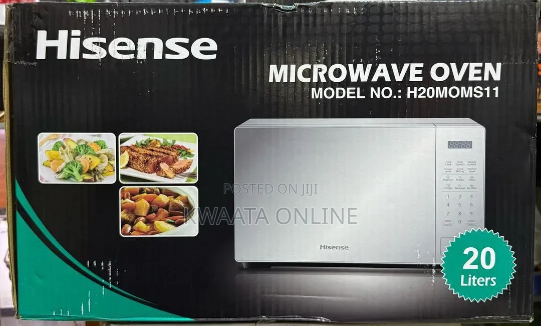 Hisense 20L Digital Microwave Oven With 6 Preset Menus - Mirror Silver