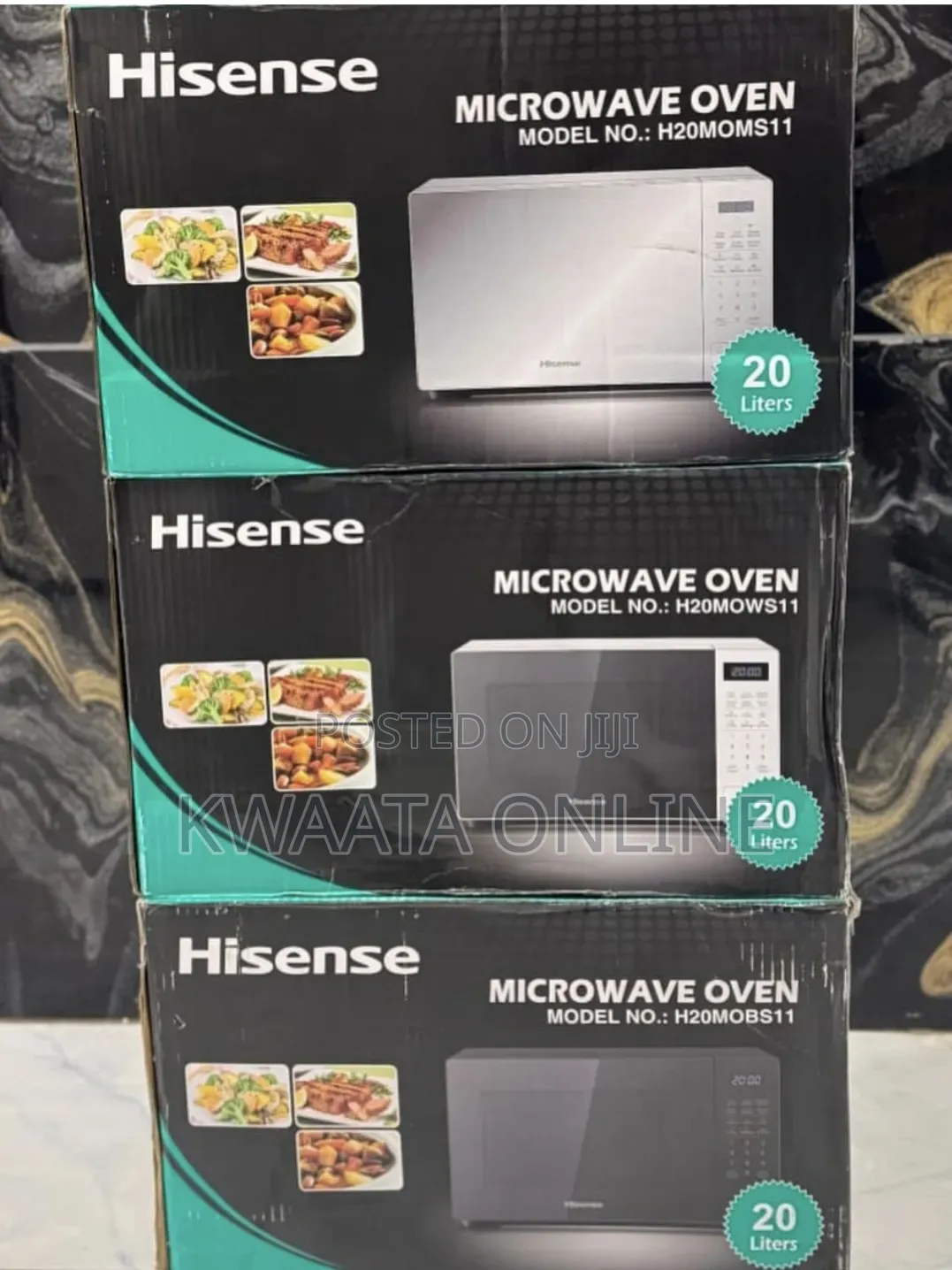 Hisense 20L Digital Microwave Oven With 6 Preset Menus - Mirror Silver