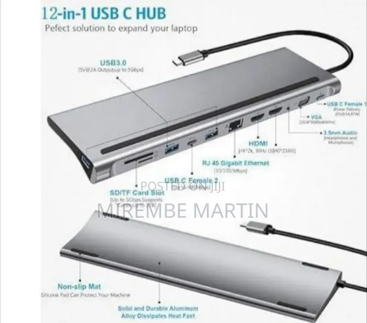 0ten 12 in 1 Multi Port USB C Dock Type C to HDMI + 4 USB A