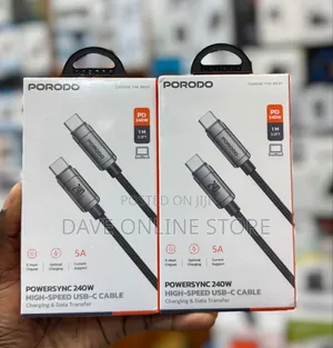 Porodo PowerSync 240W High-Speed USB-C to USB-C Cable