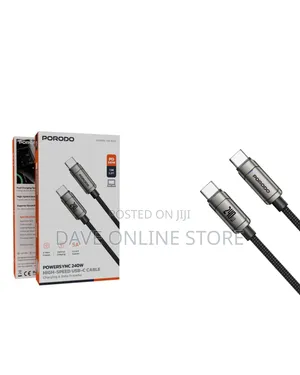 Porodo PowerSync 240W High-Speed USB-C to USB-C Cable