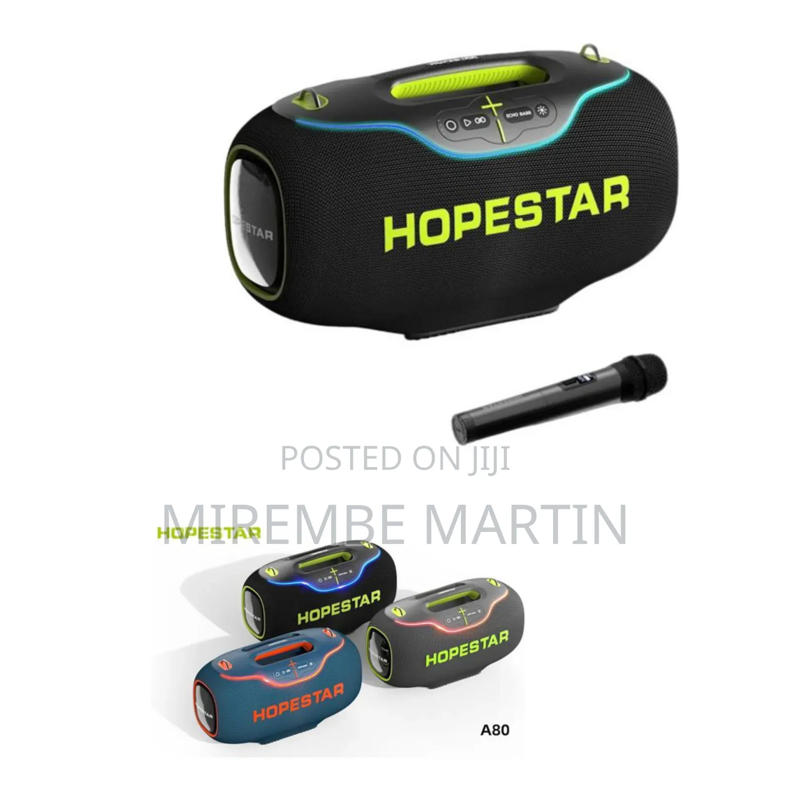 Hopestar A80 350W Portable Bluetooth 5.3 Speaker With Wireless Mic,