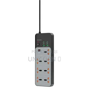 Porodo 7 AC Universal Power Strip 3000W Timer 6 USB 3M Extension