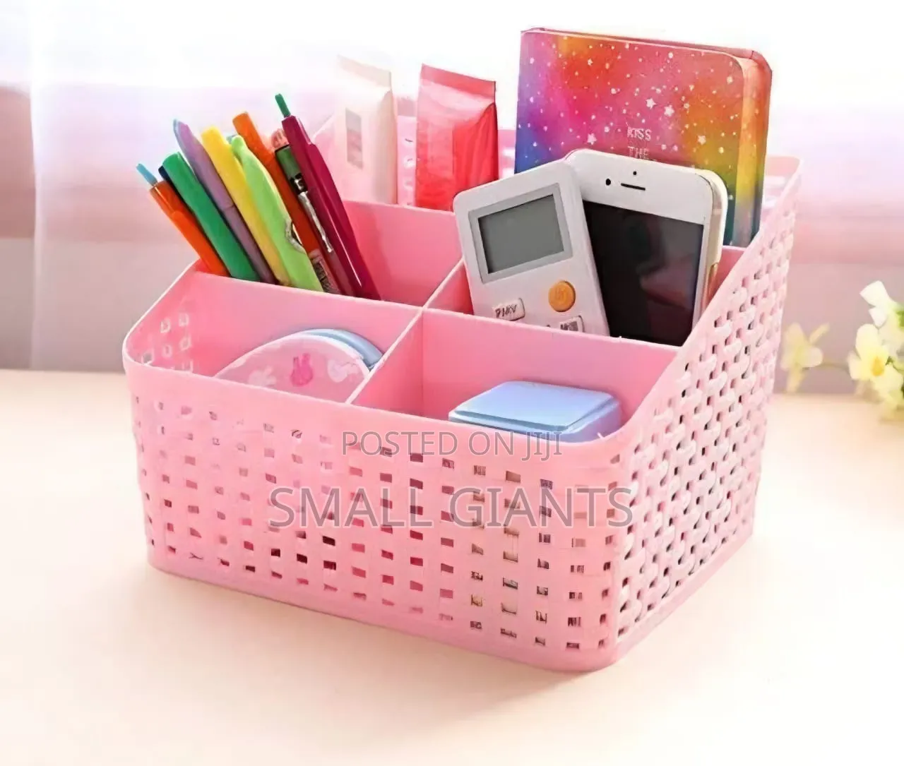 Desk Organizer With Multiple Compartments for Cosmetics or Stationery.