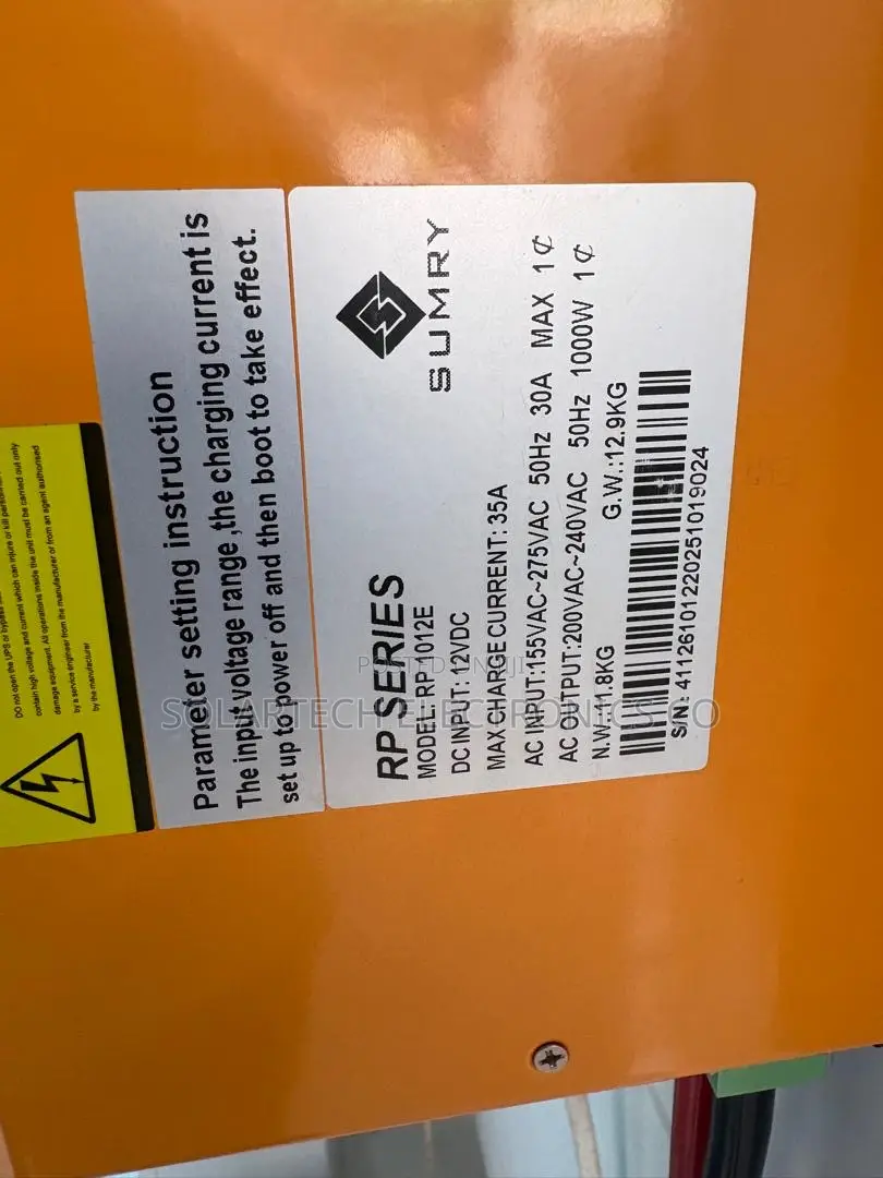 Sumry RP1012E 1000W Pure Sine Wave Inverter Charger 12V