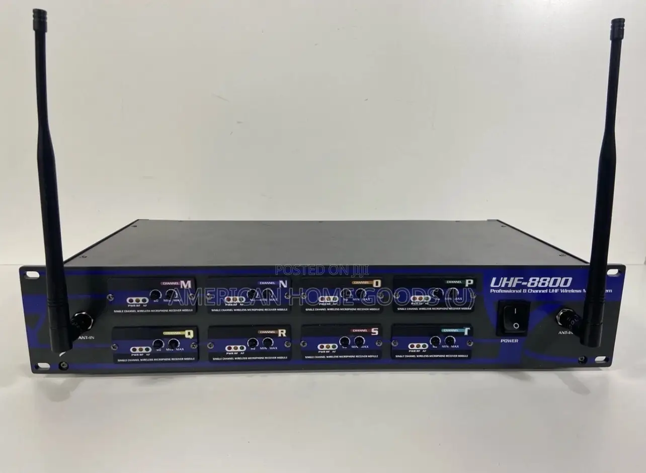 Original Vocopro Uhf-8800 Wireless Reciever W/8 Microphones