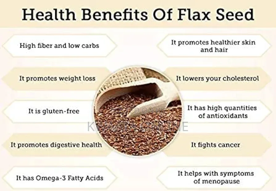 Whole Grain Flax Seeds Protein,Omega-3 Fibre Rich for Baking, Smoothie