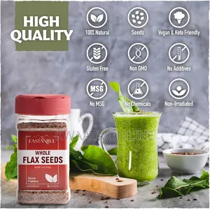 Whole Grain Flax Seeds Protein,Omega-3 Fibre Rich for Baking, Smoothie