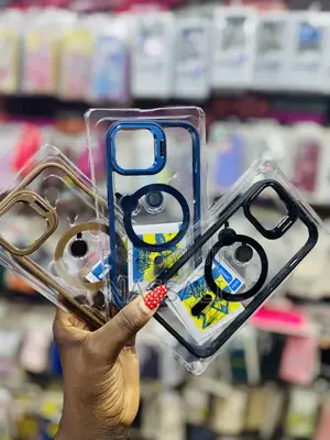 Transparent Phone Covers With Camera Protectors or Metal Stand Case