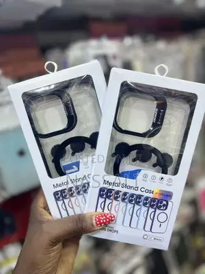 Transparent Phone Covers With Camera Protectors or Metal Stand Case