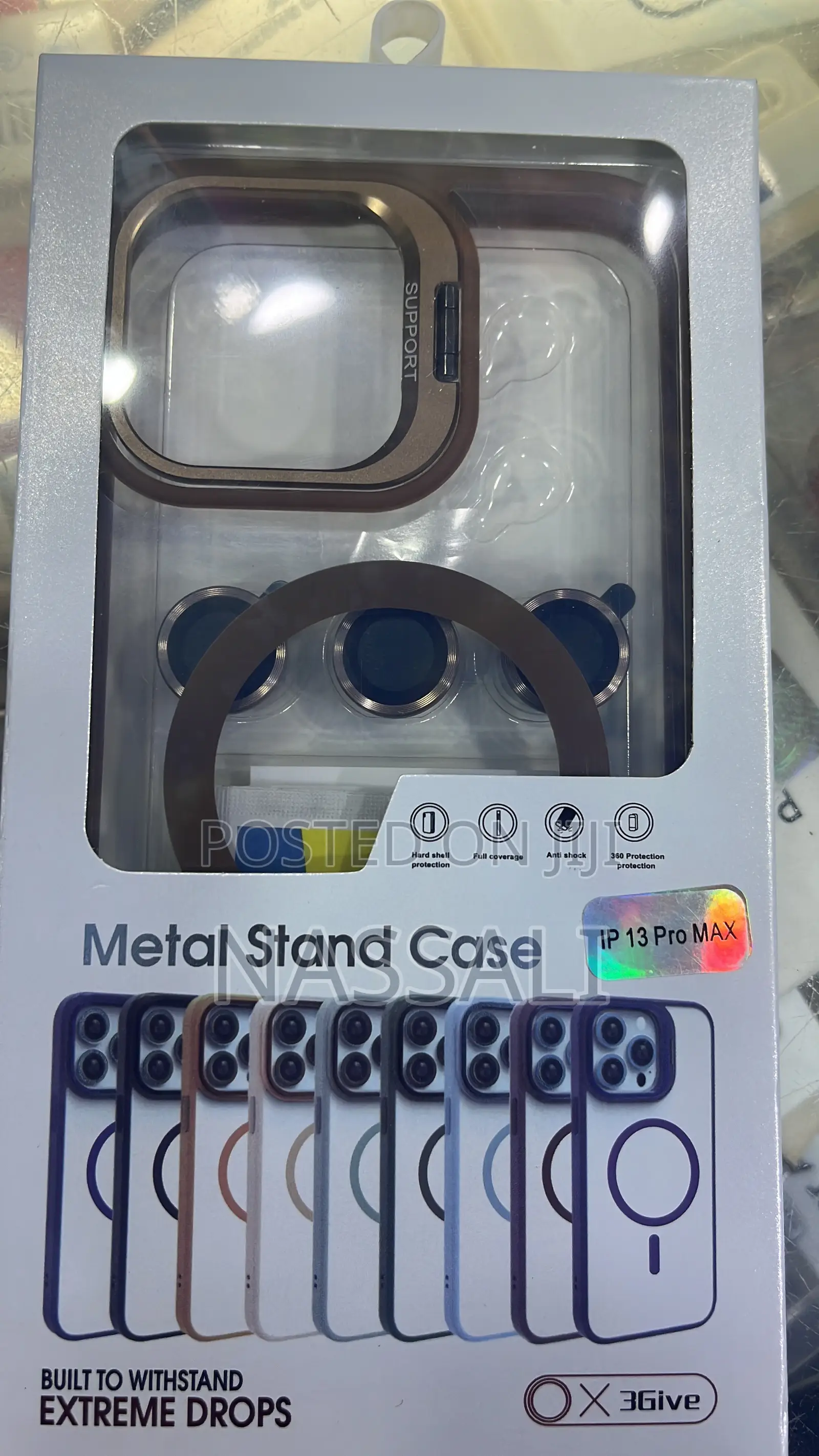 Transparent Phone Covers With Camera Protectors or Metal Stand Case