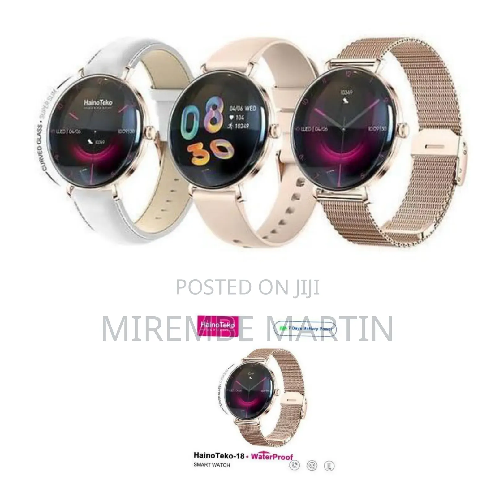 HAINOTEKO 18 Waterproof Smart Watch With Round Shape AMOLED