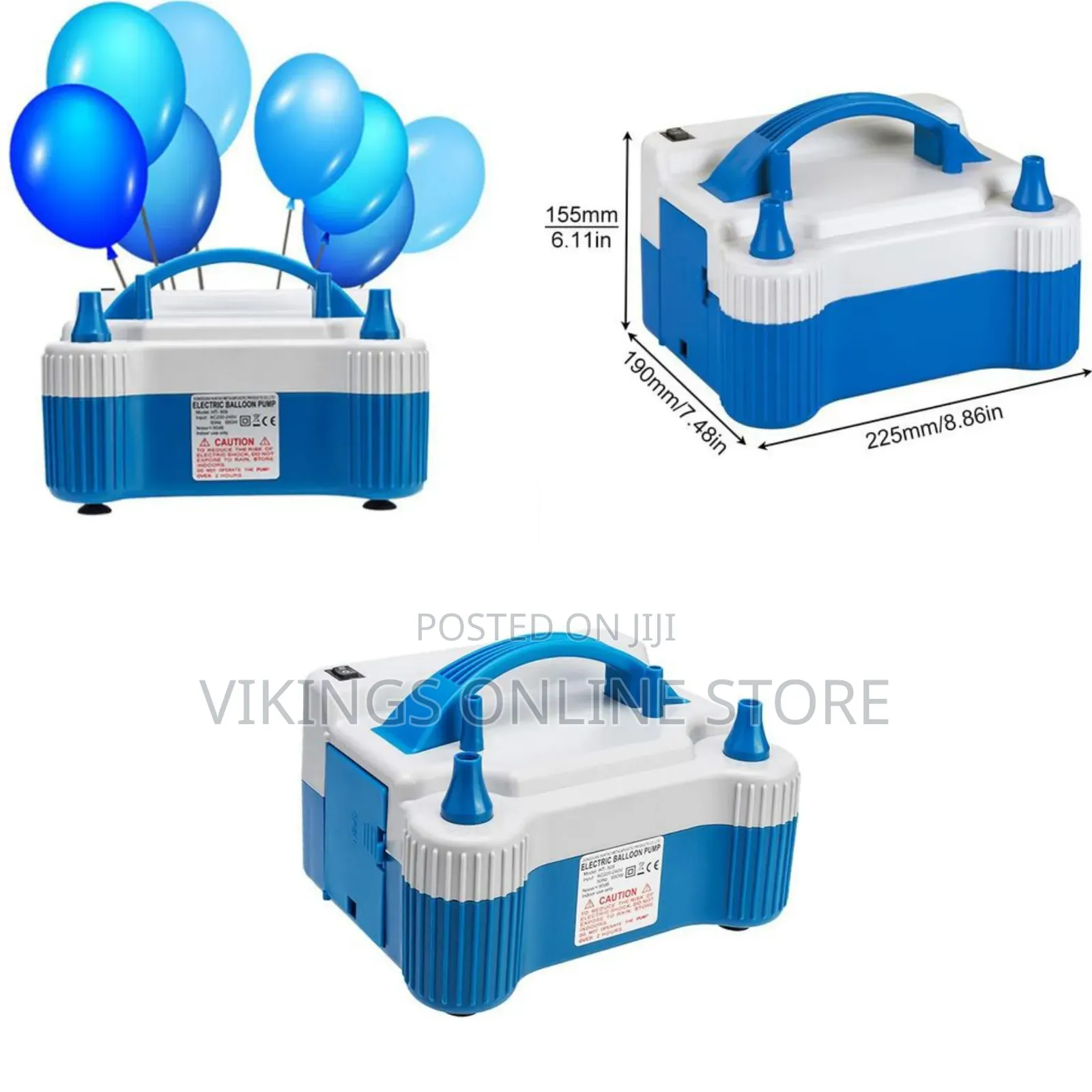 Portable Dual Nozzle Electric Balloon Blower Plastic Air Pump