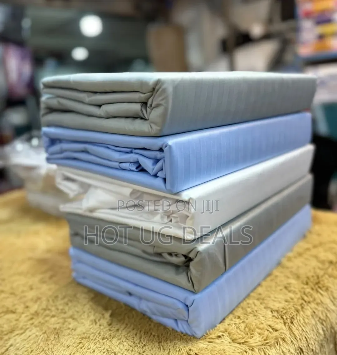 5x6 Striped Satin 4-Piece Set Includes 2 Pillowcases and 2 Bedsheets.