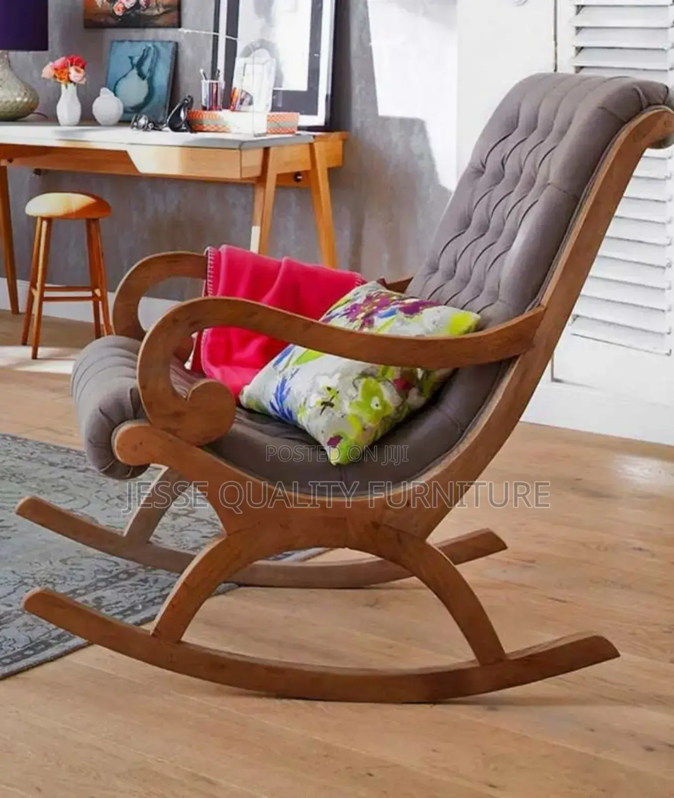 Turfed Back Executive Rocking Chair