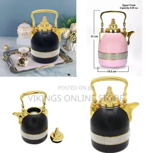 1L Thermal Glass Liner Coffee Flask, Coffee Pots Arabic Dallah Flask