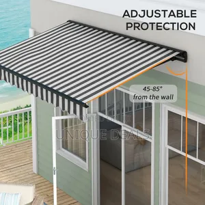 Retractable Folding Arm Awning Canopy Sunshade 3Mx2.5M