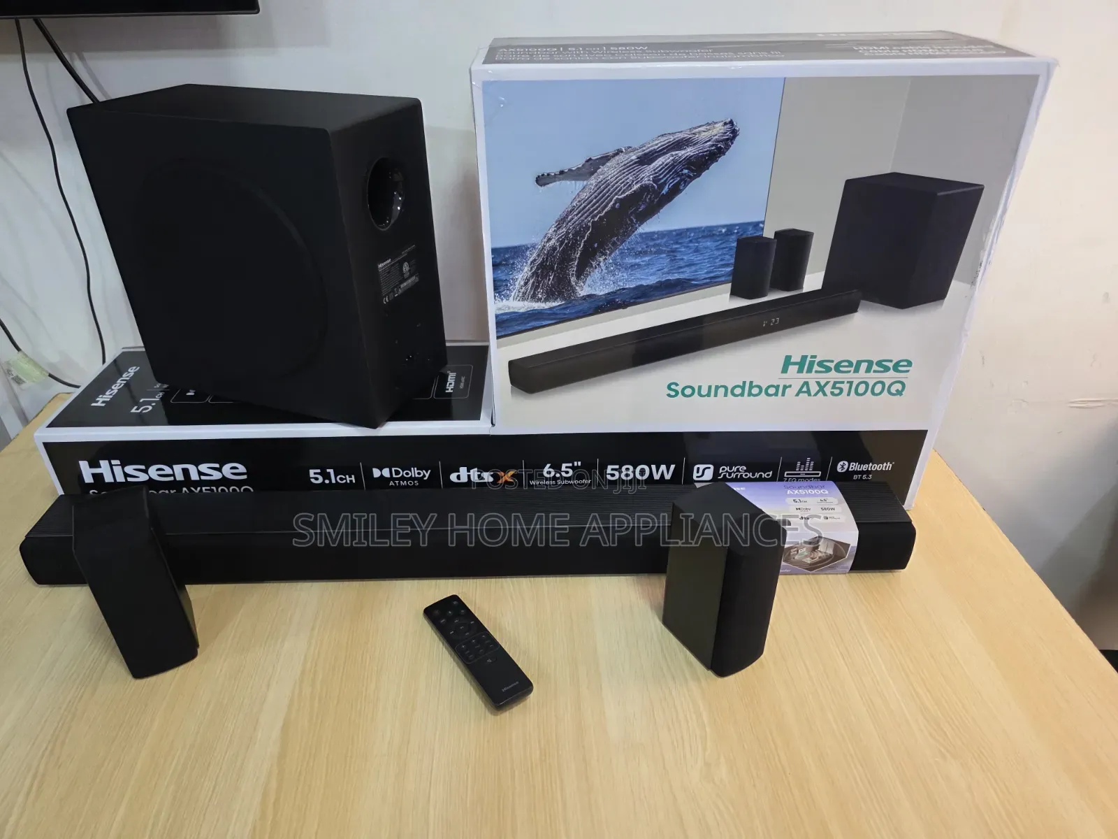 Brand New AX5100 Hisense Wireless Soundbar 5.1 Channel