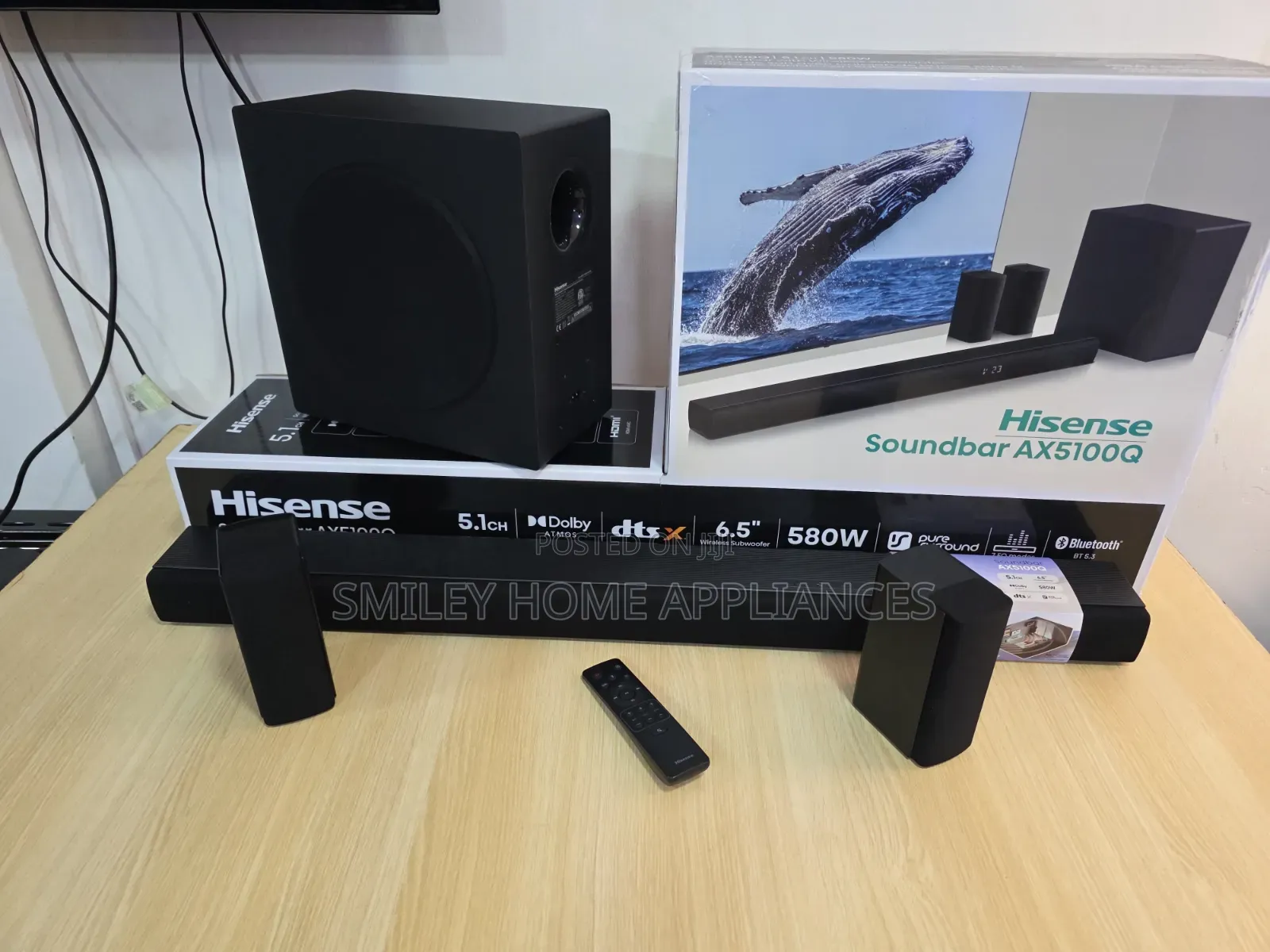 Hisense AX5100 Brand New Wireless 5.1 Channel Soundbar at Discount