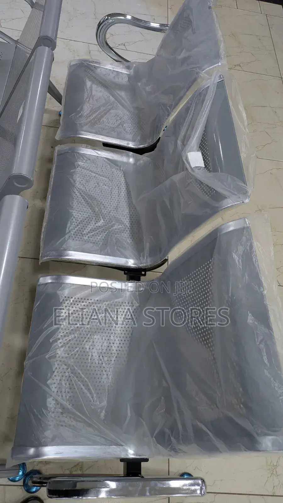 3 Seater Silver Waiting Chair