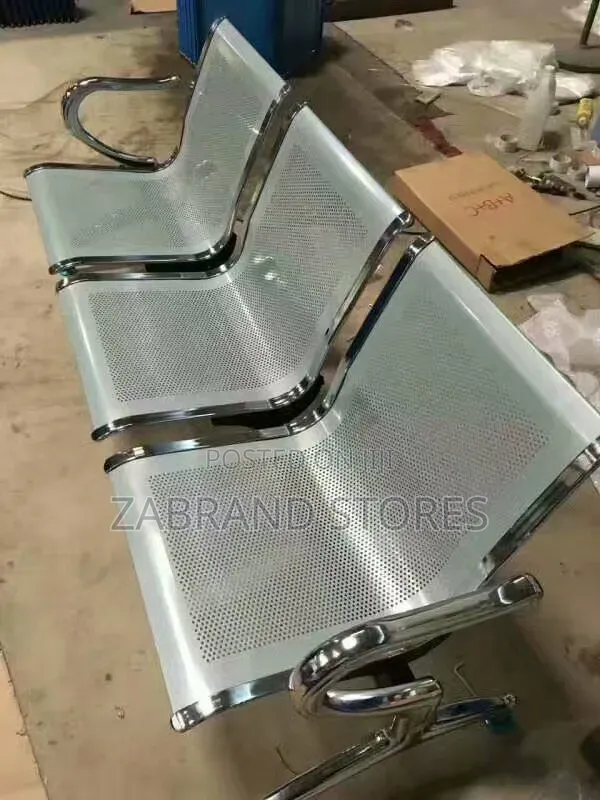 3 Seater Silver Waiting Chair
