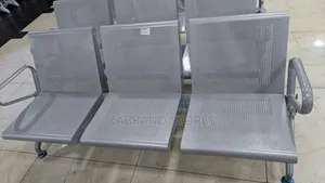 Perforated Mild Steel 3-Seater Waiting Chair Bench