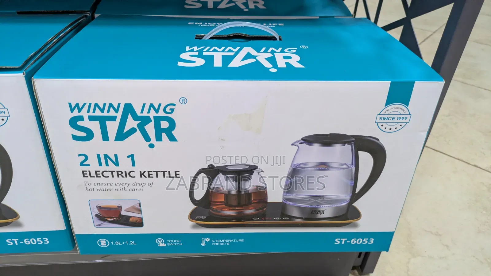 2 in 1 Winningstar Electric Glass Kettle Tea Maker Set