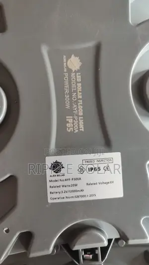 300W Solar Flood Light 20W Panel Remote IP65