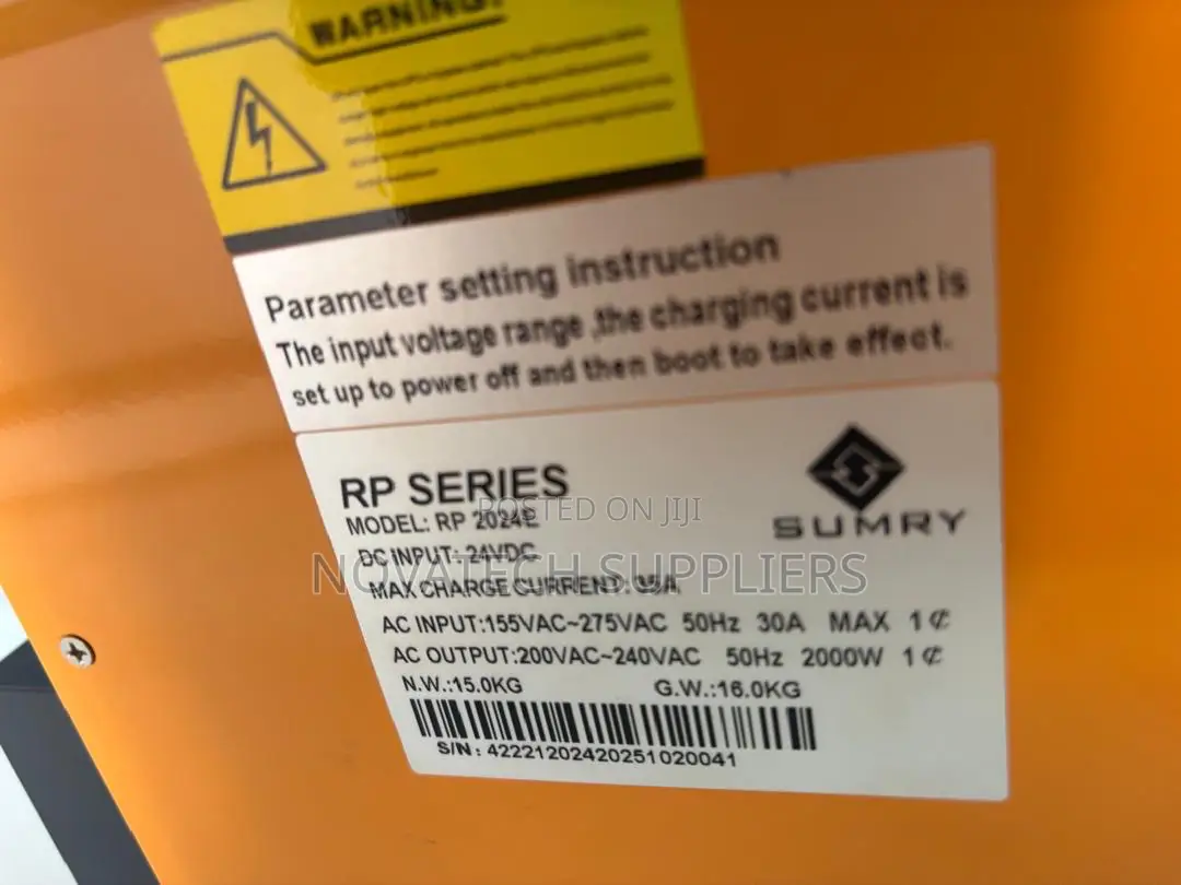 SUMRY RP2024E 2kW 24V Pure Inverter Charger for Solar Systems