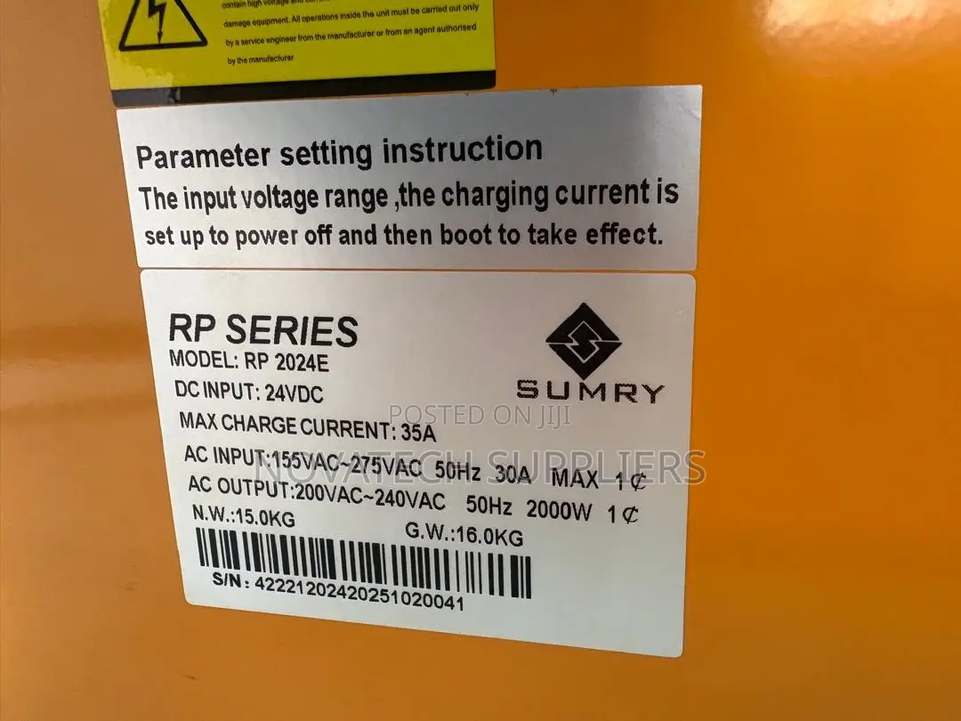 SUMRY RP Series 2kW 24V Solar Inverter Charger | 155-275vac