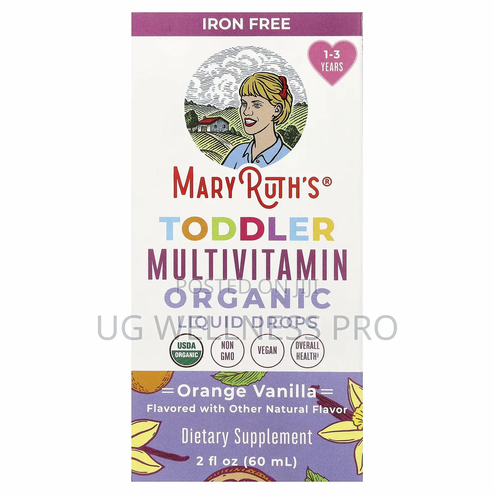 MaryRuth’s Organic Toddler Multivitamin Liquid Drops 1-3 Years 60ml